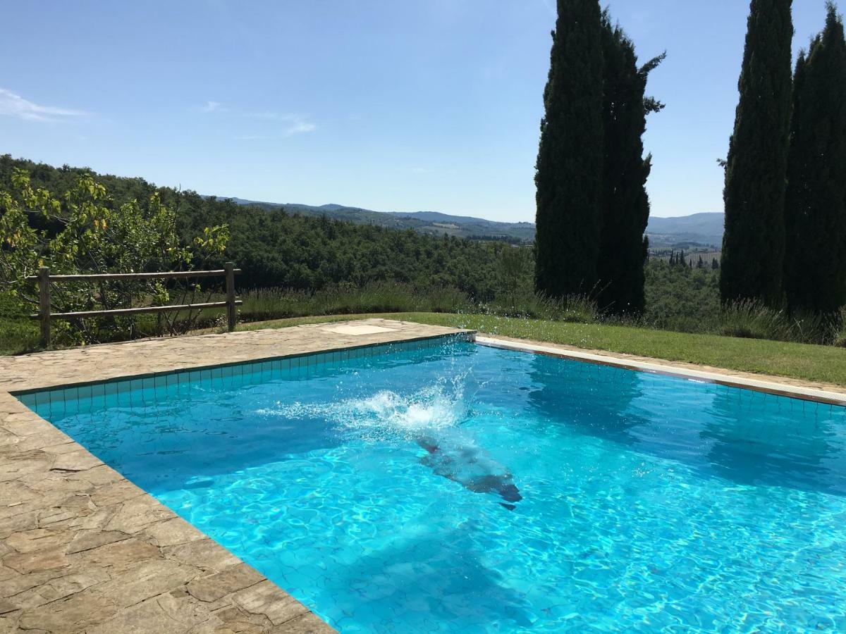 Вилла Poggio Al Sole Badia A Passigano Экстерьер фото